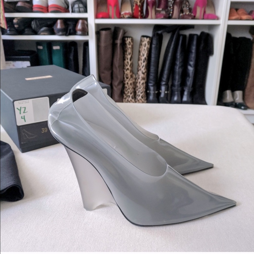 YEEZY SZN 8 Smoke Gray PVC Wedge Heel